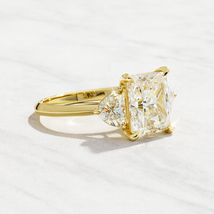 Radiant Cut with Half Moons | Engagement Ring Dallas