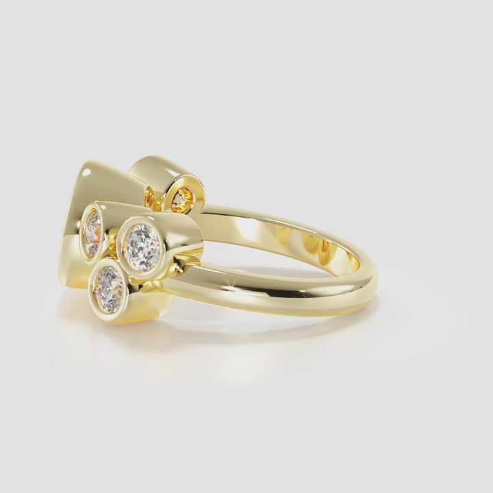 Round Diamond Bubble Band | Engagement Ring Dallas