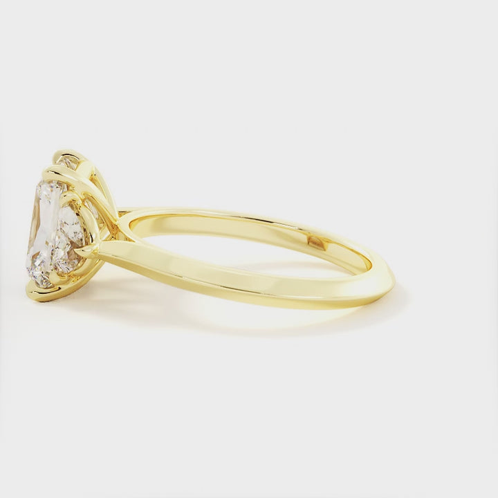 Radiant Cut with Half Moons | Engagement Ring Dallas