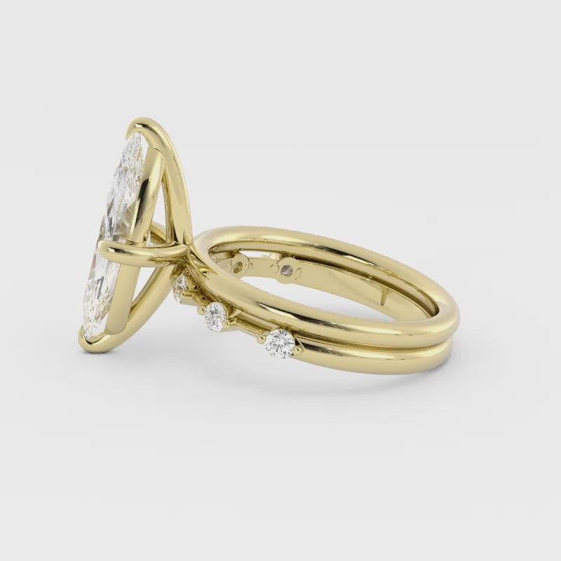Marquise Solitaire in Yellow Gold | Engagement Ring Dallas