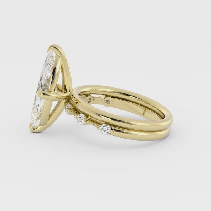 Marquise Solitaire in Yellow Gold | Engagement Ring Dallas