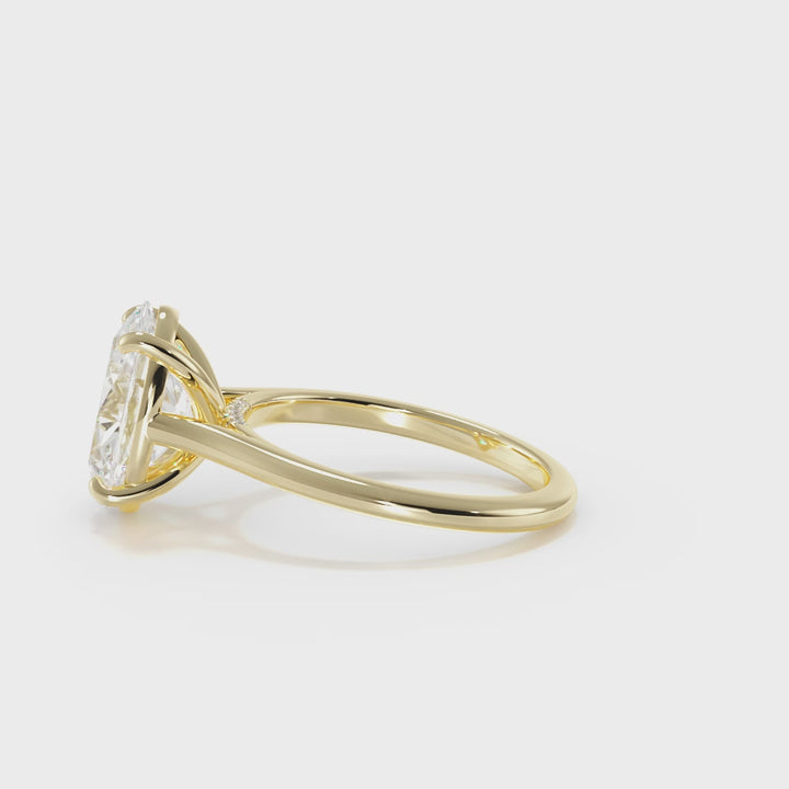 Oval Solitaire Two Tone Four Prong | Engagement Ring Dallas