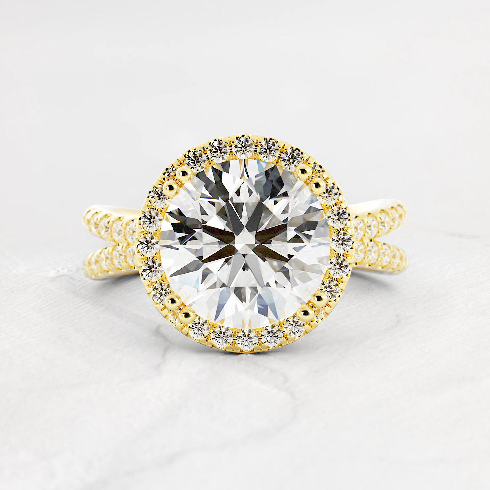 Harlow Round Infinity Halo Diamond Engagement Ring