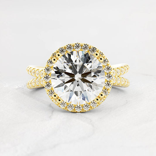 Harlow Round Infinity Halo Diamond Engagement Ring