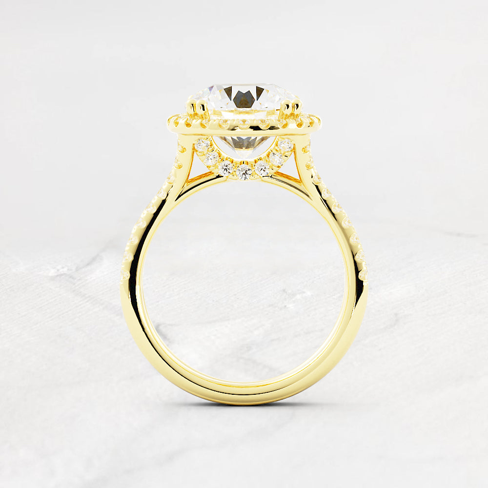 Harlow Round Infinity Halo Diamond Engagement Ring