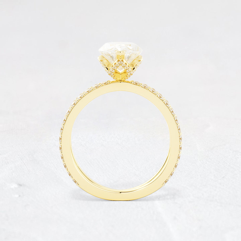Iris Marquise Cut Halo Diamond Engagement Ring
